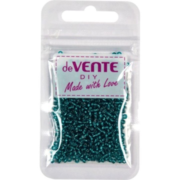 Бисер круглый "deVENTE."  2 мм, 10гр, стекло, металлизир., бирюзовый