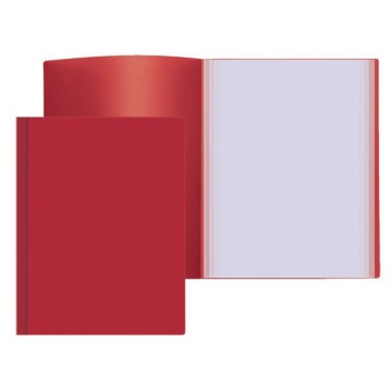 Папка файл А4  10лист 0,50мм, красная