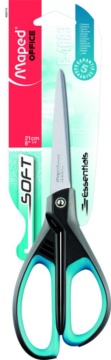 Ножницы MAPED "ESSENTIALS SOFT" 21 cм, асимметричные, прорез. ручки