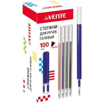 Стержень гелевый deVENTE 130мм, синий, 0,5мм