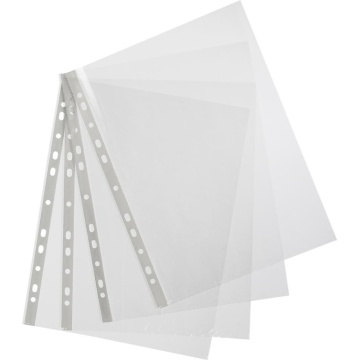 Файл с перфорацией А4+ премиум, 0,04мм / 100 шт/уп., глянцевые