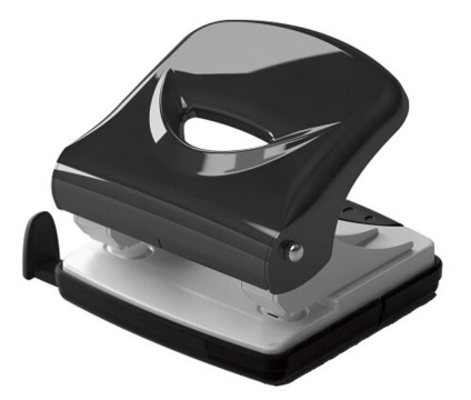 Дырокол ErichKrause U35 Classic до 35 листов, черный (в коробке по 1 шт.)