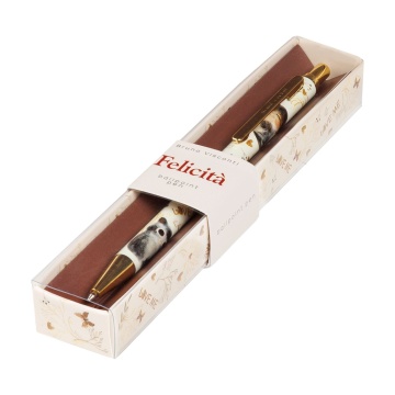 Ручка автомат. в футляре "Love me. Котики. Счастье" шарик., 0,7мм, металл., синие чернила