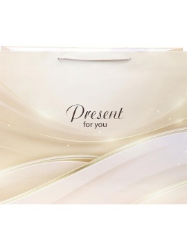 Пакет подар. бумажн. 54*44*16 см, 180гр/м2  Золото абстракция, горизонтальный