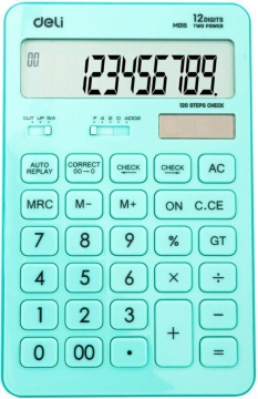 Калькулятор  12 разр. Deli Touch  настольный, голубой EM01531