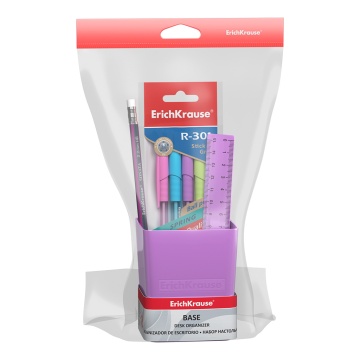 Набор настольный пластиковый ErichKrause Base, Candy, фиолетовый