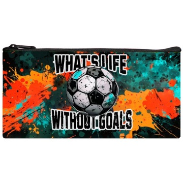 Пенал ткань, на молнии. "Футбол гранж" (220*120 мм)