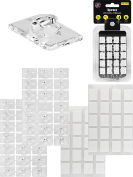 Набор самоклеящихся крючков для гирлянд 40шт