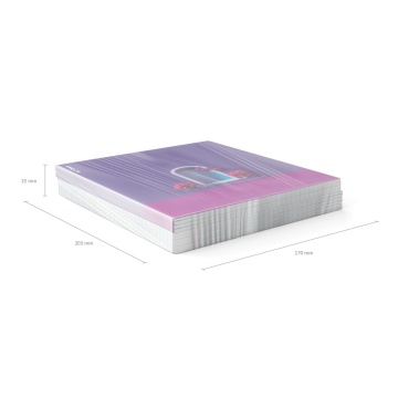 Тетрадь общая ученическая с пластиковой обложкой на скобе ErichKrause CoverPrо fizzy, Serenada, А5+,