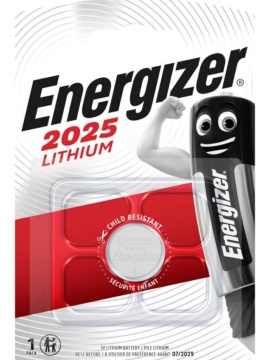 Батарейка-таблетка CR-2025 ENERGIZER, блистер, цена за 1 шт