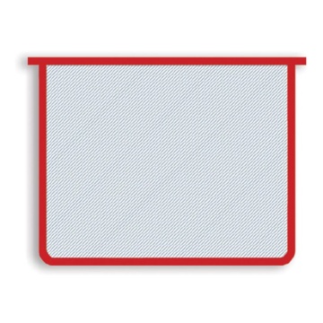 Папка д/тетрад. А5 (230*190*25) 1отд. молния сверху "Офис б/цв. Красная"