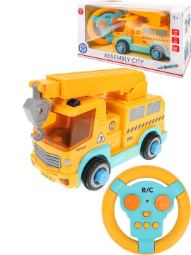 Машинка на р/у "Кран" 30см, свет,звук,пульт,отвёртка
