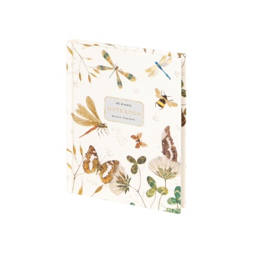 Блокнот А6 7БЦ 80л "Бабочки. Стрекозы" клетка, мат. лам.