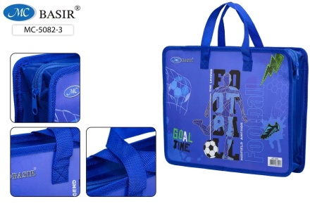 Папка для тетрадей. А4. "ФУТБОЛ". С тканевыми ручками и с тканевой окантовкой