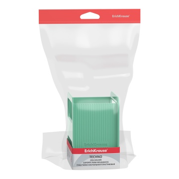 Подставка настольная пластиковая ErichKrause Техно, Пудра, оливковая