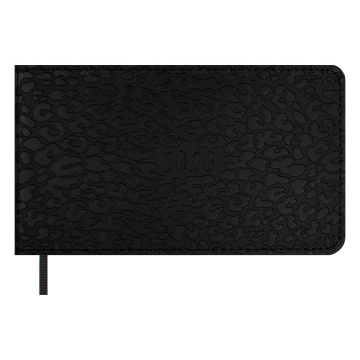 Планинг дат. 2026г 150*87мм 64л., кожзам., мягк.пер. "Виннер черный" ляссе