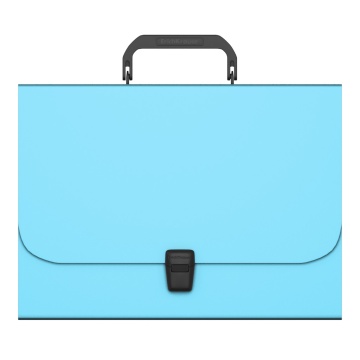 Портфель пластиковый ErichKrause текстура Диагональ Пастель, Фолио, голубой (в пакете по 1шт.)