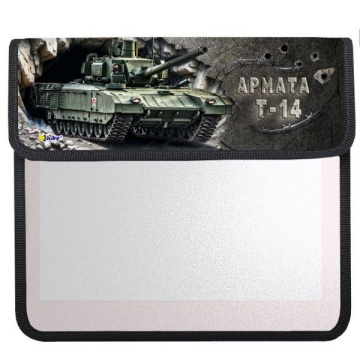 Папка д/тетрад. А5 (240*205*45) 1отд. на липучке, пластик "Армата Т-14"