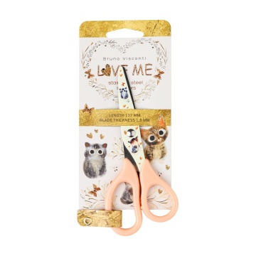 Ножницы детские BV 13,7см "Love me. Милый котик"