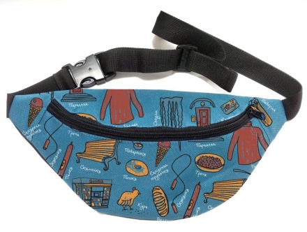 Сумка на пояс "СПб. Словарь", цв.бирюзовый
