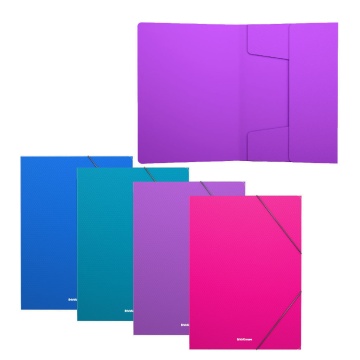 Папка на резинке А5+ 0,5мм Diagonal Vivid, ассорти