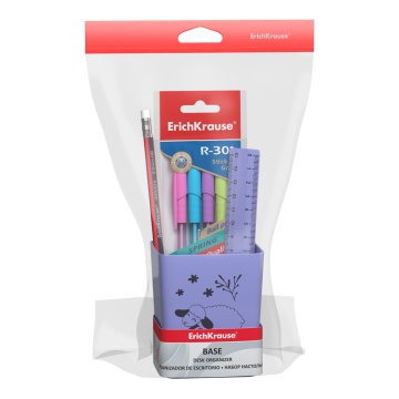 Набор настольный пластиковый ErichKrause Base, Lambs, фиолетовый