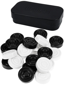 Шашки пластиковые без поля, классика 6+