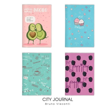 Записная книжка А5  64л. ПВХ, мягк.пер. "City journal" лин.