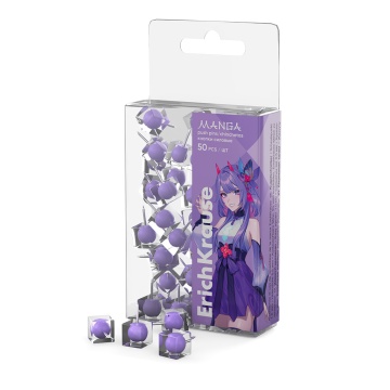 Кнопки силовые  10мм 50 шт. Manga, Lilac, пэт-бокс