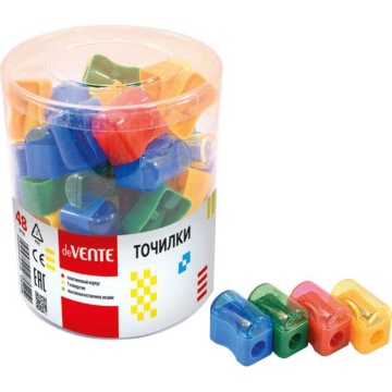 Точилка пластик контейнер ассорти