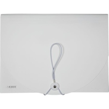 Папка 13 отд. на резин. А4 0,7мм, белая с цветными разделителями