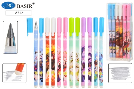 Карандаш вечный. С ластиком. GENSHIN. Цветной корпус с рисунком