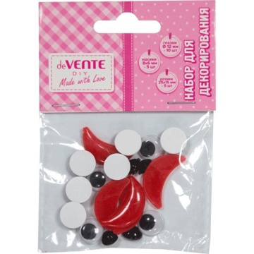 Набор "Глазки. Носики. Ротики" 20 шт,  самоклеящийся