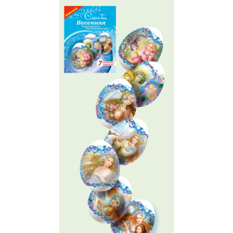 Набор термонаклеек для яиц 74*358мм, 7шт/уп "Весенняя"