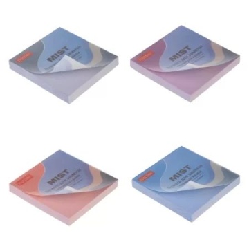 Бумага с липким краем (75*75мм)  80л "Mist" ассорти