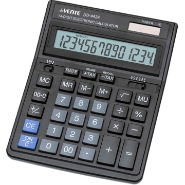 Калькулятор  14 разр. deVENTE"  настольный, черный DD-4424