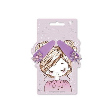 Набор заколок для волос "Феникс+. Бантики" 2шт., 5,5см