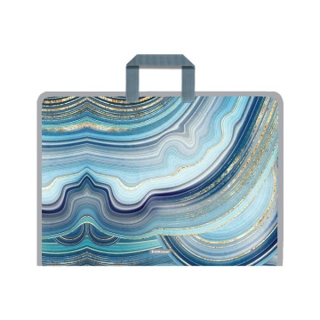 Папка на молнии пластиковая с ручками ErichKrause Marble Kyanite, А3