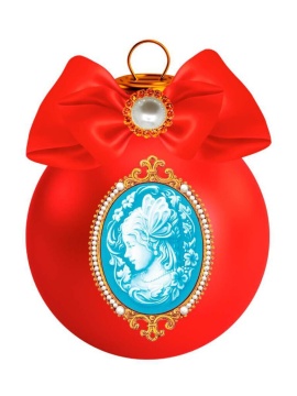 Ёлочный шар 8 см "Нежная камея" стекло