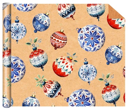 Бумага упаковочная крафт 70*100см "Игрушки"