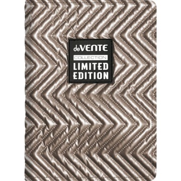 Ежедневник недат. А5 deVENTE Tailor 320стр., светло-золотой, тв.обложка, кожзам, аппликация