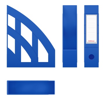 Подставка для бумаг вертикальная пластиковая ErichKrause Office, Classic, 75мм, синяя