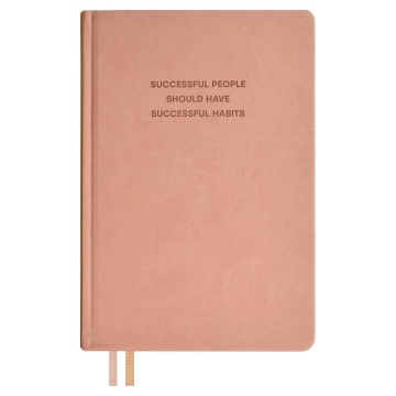 Ежедневник недат. А5 160л., кож.зам., тв.пер. "Буйвол пепельно-розовый" тиснен., ляссе