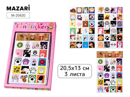 Наклейки декоративные 20,5*13см 3л. "Лапки"