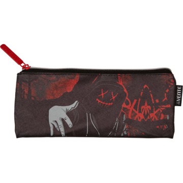 Пенал-косметичка (215*90*10) молния, кожзам "Hoodie Man", плоский на 35пр.