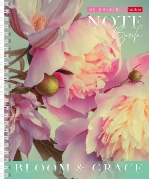 Тетрадь А5 80л кл. Hatber "Цветение и грация" лам. софт тач