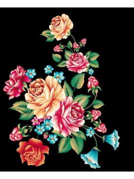 Картина по номерам на холсте 30*40см "Цветочный куст"