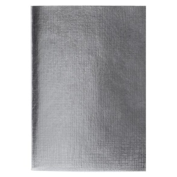 Тетрадь А4 48л кл. скоба бумвинил Hatber "METALLIC Серебро"