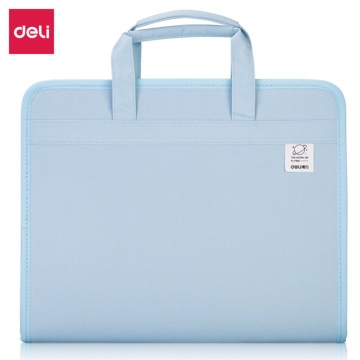 Папка - портфель А4 13 отд. на молнии терилен голубая