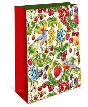 Пакет подар. бумажн. 33*42*10 см, 130гр/м2  Ягоды